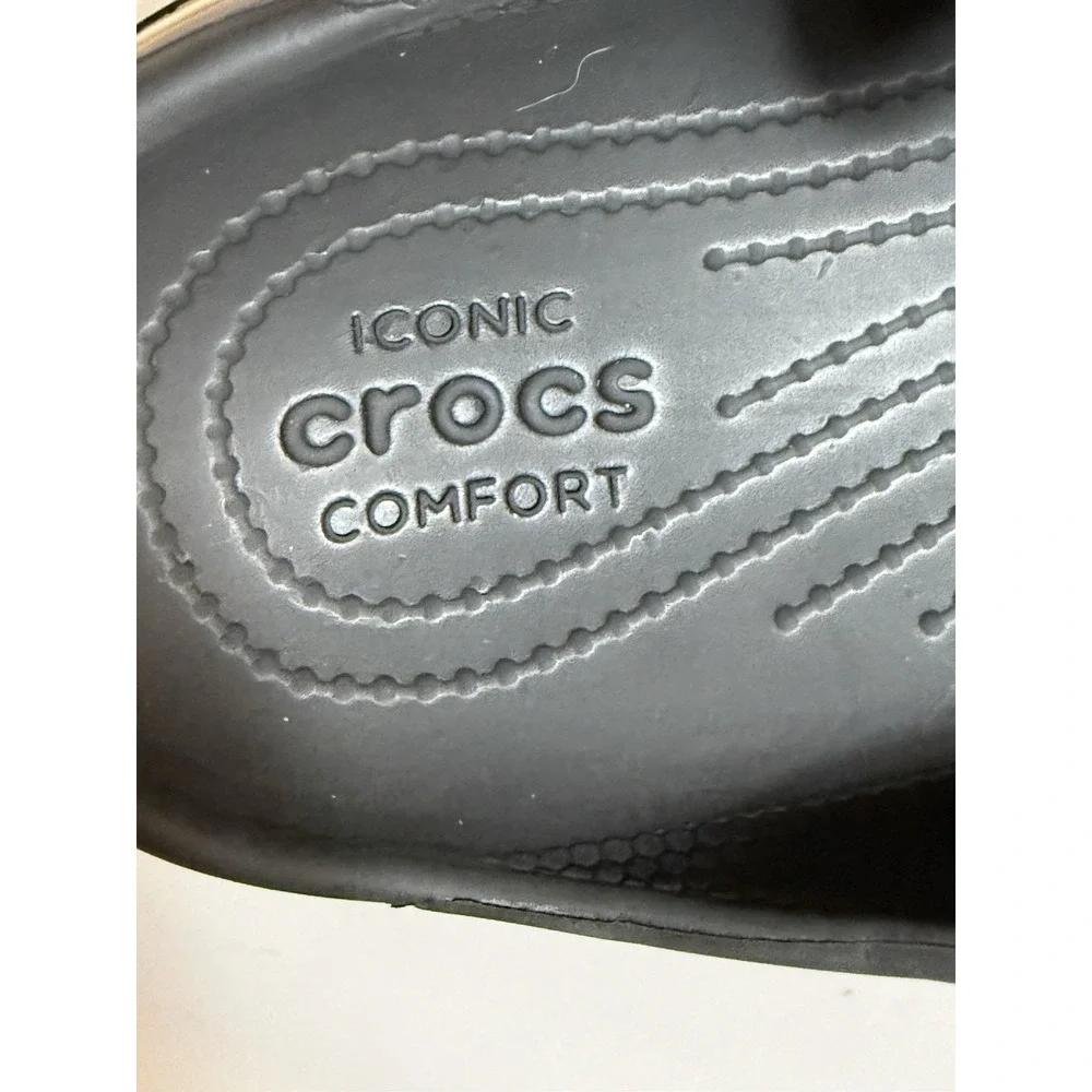 Crocs Unisex-Adult Bayaband Clogs Size M-8 W-10 Black/White #1333 Beach Summer